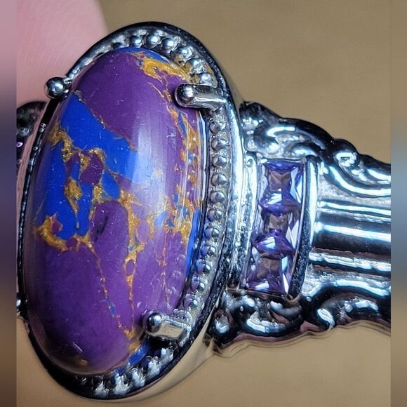 Purple Turquoise Bracelet - Picture 6 of 10